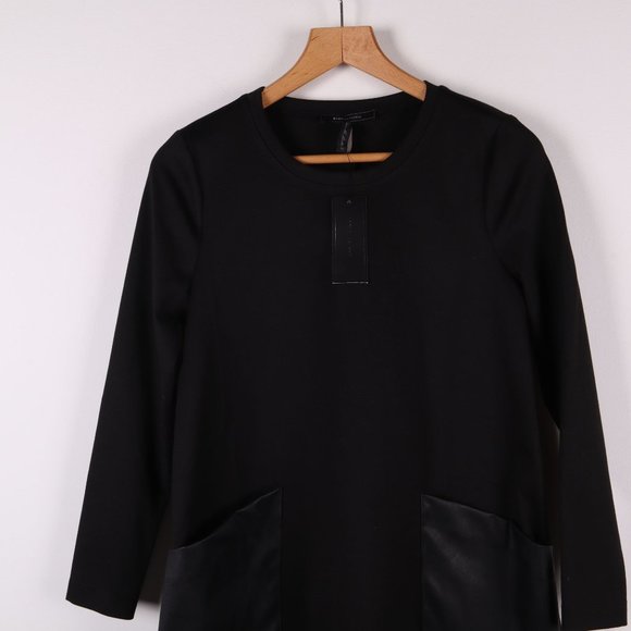 BCBGMAXAZRIA Basic Relax Dress Leather Pockets - Picture 2 of 5